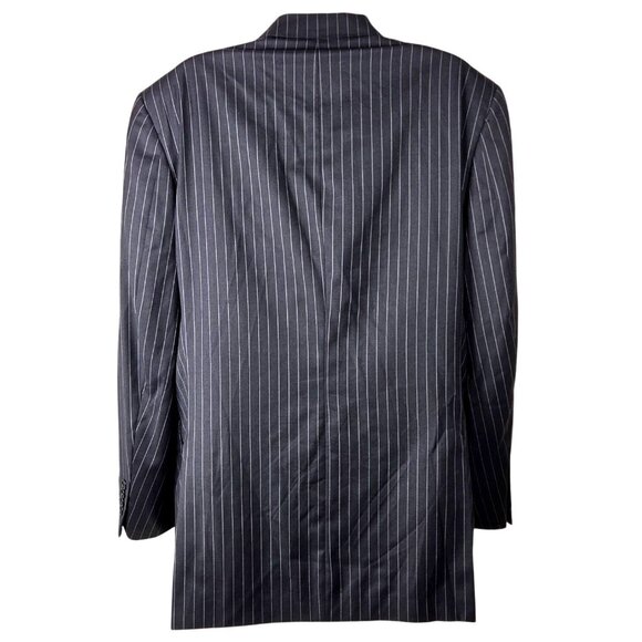Daniel Cremieux Collection Dillards Vintage Black Pinstripe 3 Button Blazer 41R - Picture 4 of 11